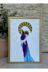 Be Still Prayer Space Illustration in Box Frame - Madonna and Child, gold frame | Be Still Prayer Space