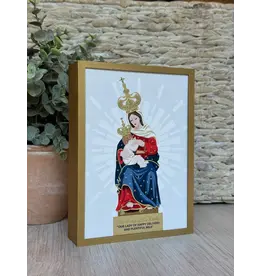 Be Still Prayer Space Illustration in Box Frame - Our Lady of La Leche, Gold Frame | Be Still Prayer Space