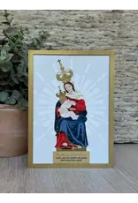Be Still Prayer Space Illustration in Box Frame - Our Lady of La Leche, gold box | Be Still Prayer Space