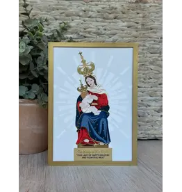 Be Still Prayer Space Illustration in Box Frame - Our Lady of La Leche, Gold Frame | Be Still Prayer Space