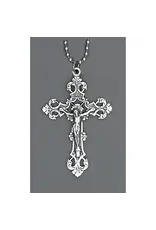 Lumen Mundi Fleur De Lis Crucifix with Ball Chain