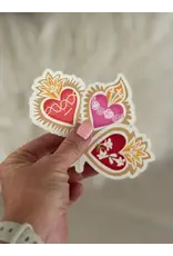 Be Still Prayer Space Three Hearts Sticker 4" | Be Still Prayer Space