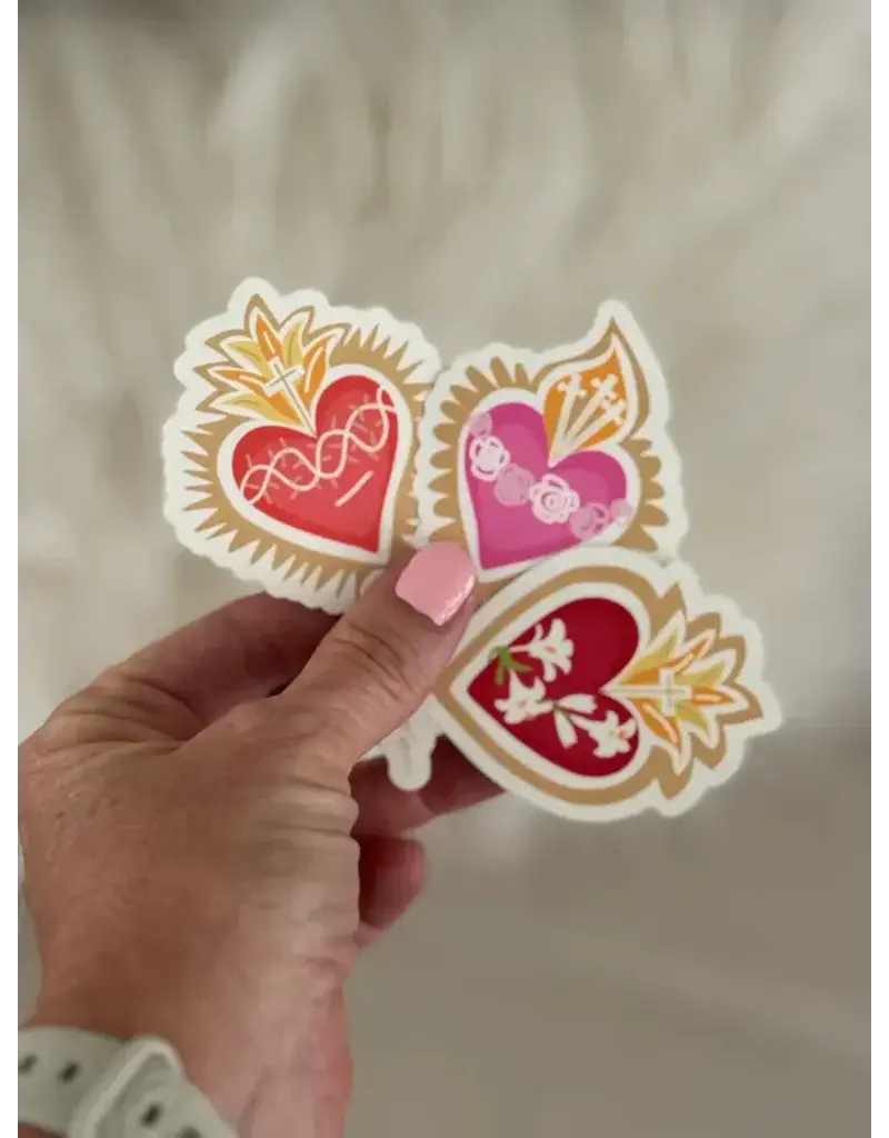 Be Still Prayer Space Three Hearts Sticker 4" | Be Still Prayer Space