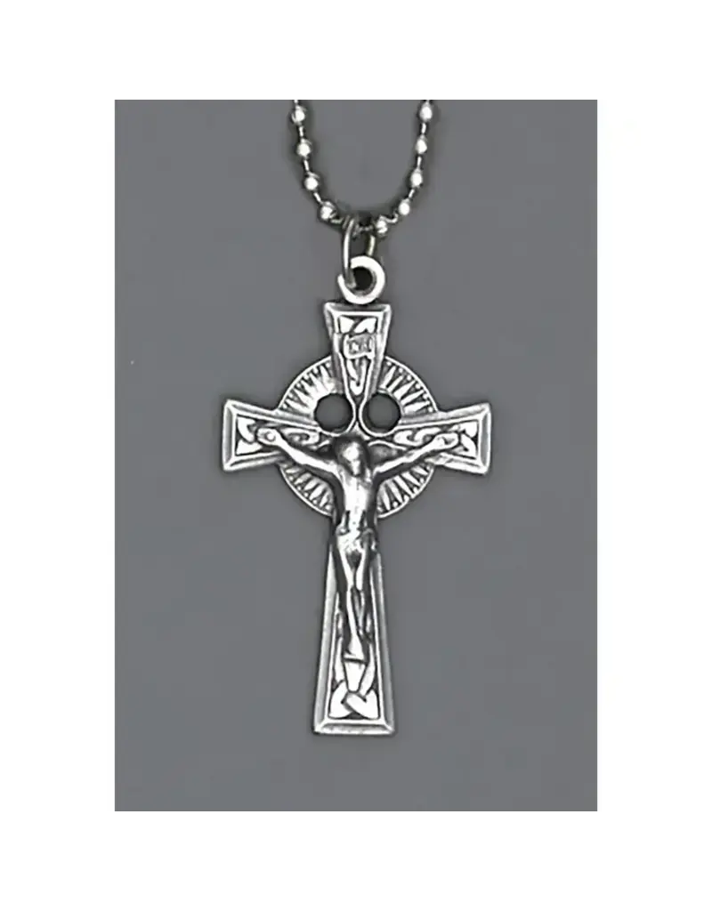 Lumen Mundi Celtic Cross with 8" Ball Chain