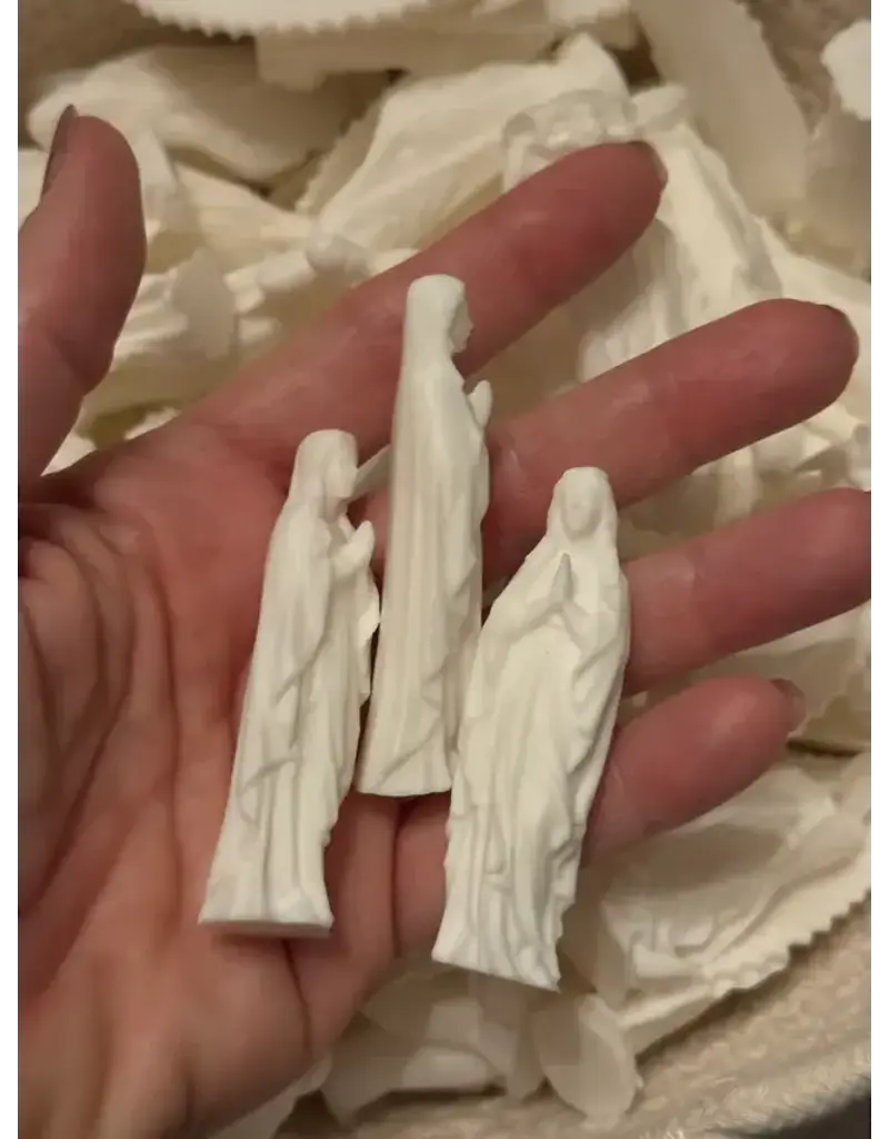 Be Still Prayer Space 3D Printed Assorted Mary Statue, 2.5" White | Be Still Prayer Space