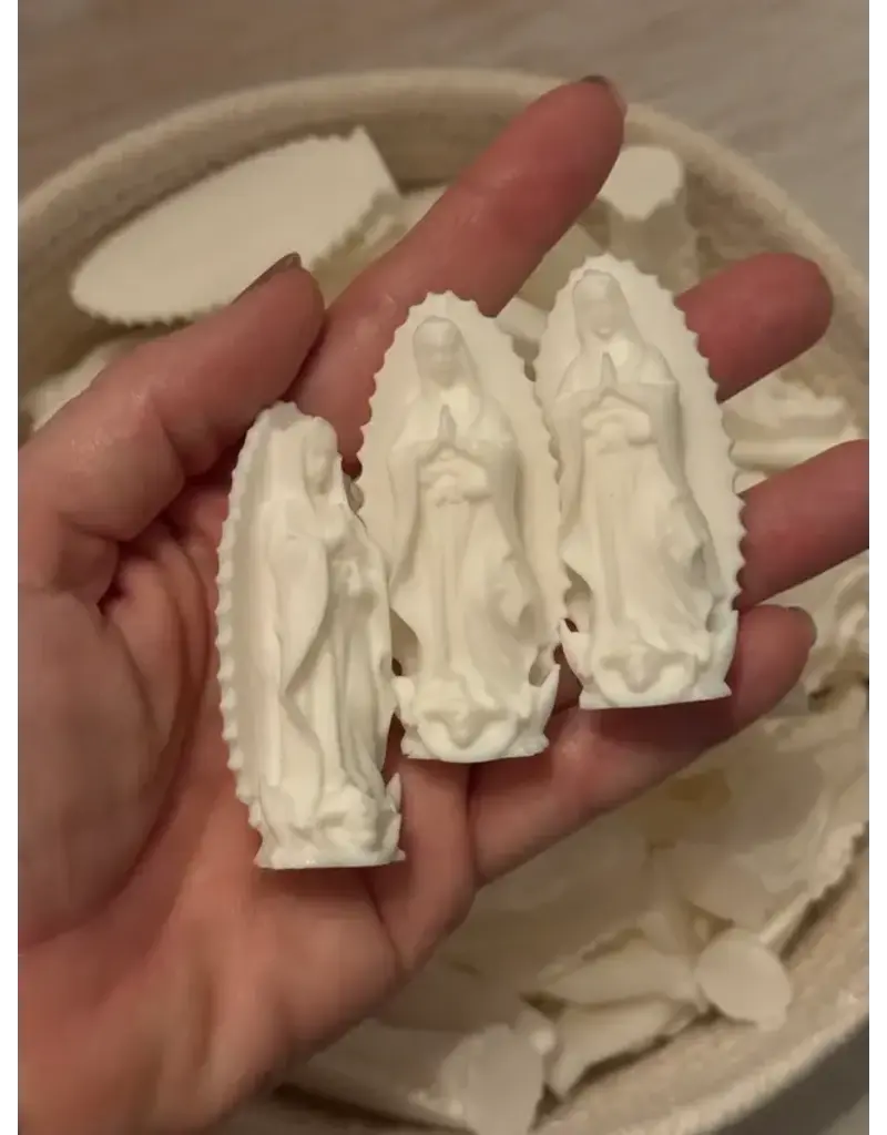Be Still Prayer Space 3D Printed Assorted Mary Statue, 2.5" White | Be Still Prayer Space