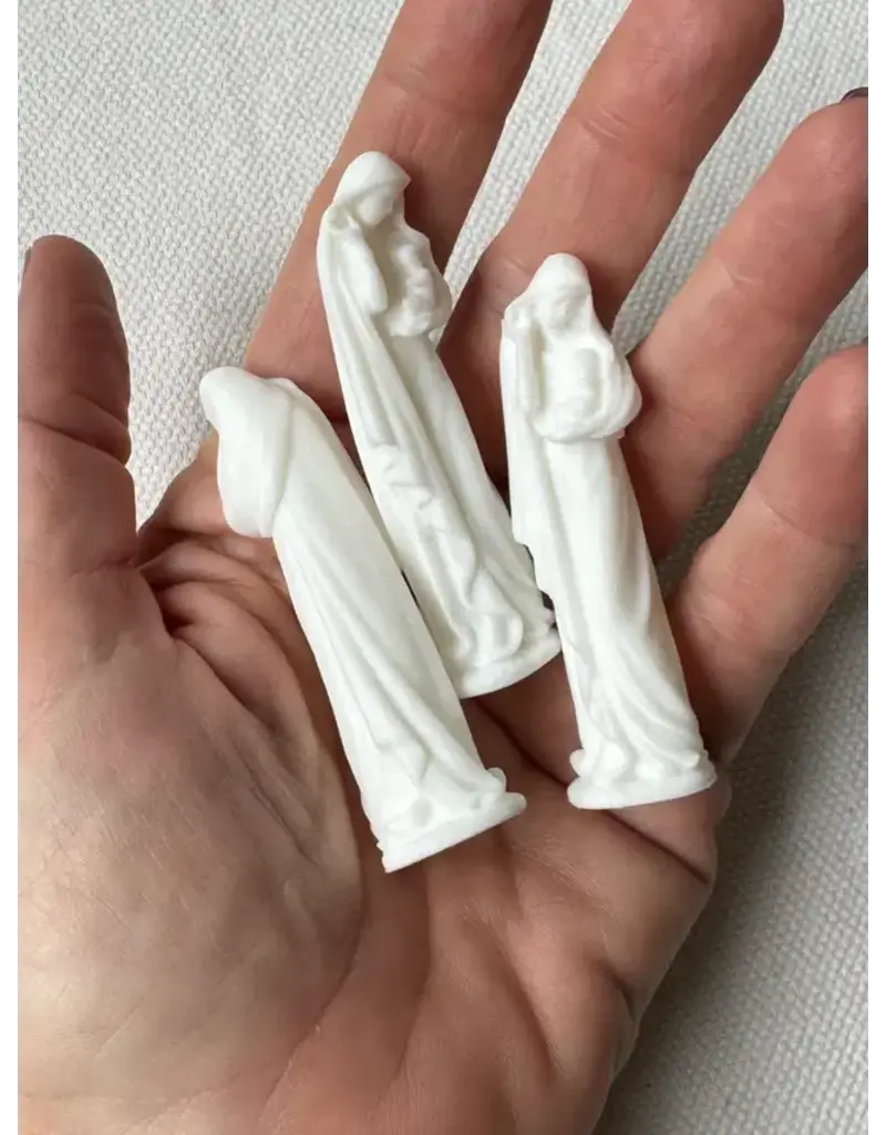 Be Still Prayer Space 3D Printed Assorted Mary Statue, 2.5" White | Be Still Prayer Space