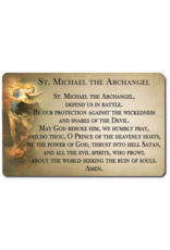 Catholic ID St. Michael the Archangel Card with Guardian Angel Prayer
