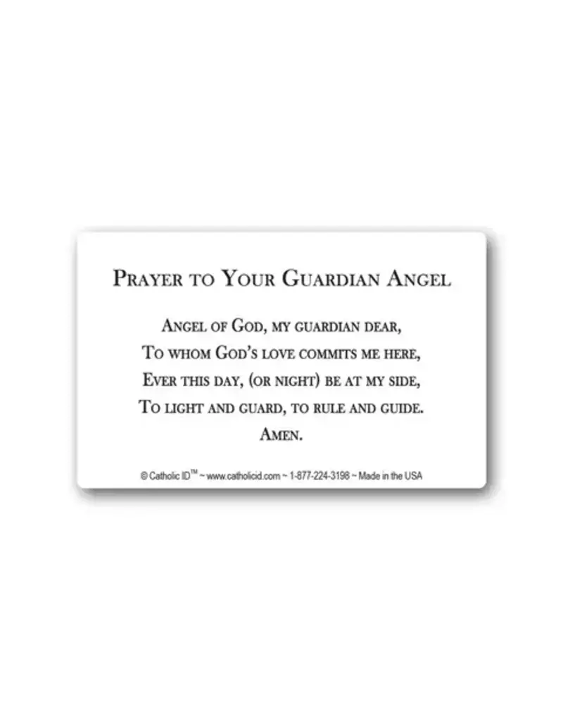 Catholic ID St. Michael the Archangel Card with Guardian Angel Prayer