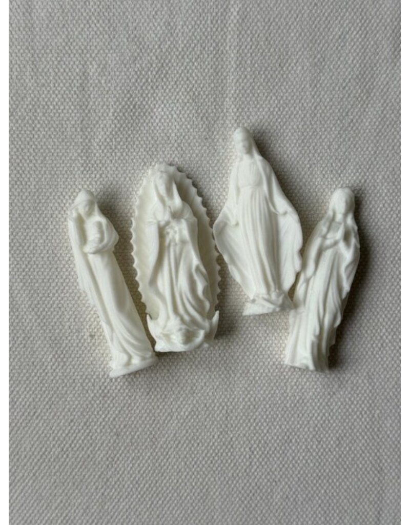 Be Still Prayer Space 3D Printed Assorted Mary Statue, 2.5" White | Be Still Prayer Space