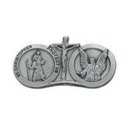 McVan St. Christopher/Guardian Angel Visor Clip