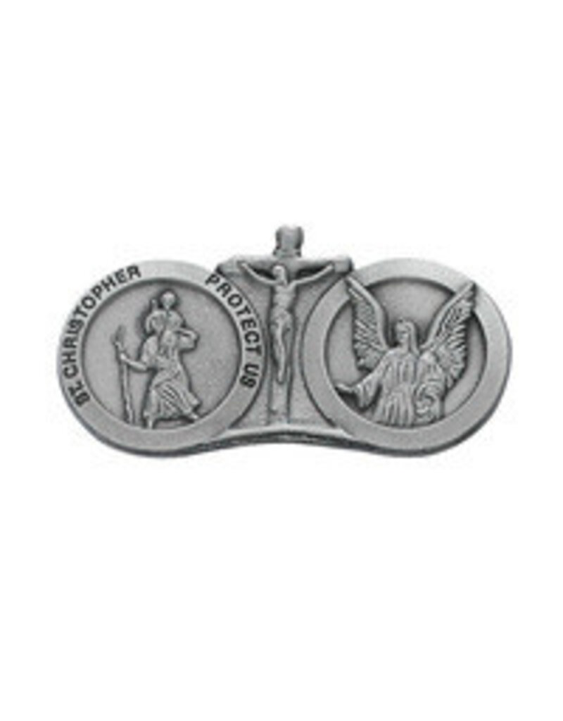 McVan St. Christopher/Guardian Angel Visor Clip