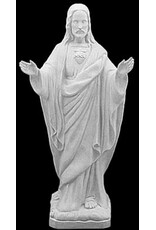 Space Age Plastics 24" Blessing Sacred Heart Of Jesus Plastic Garden Statue - Granite Finish