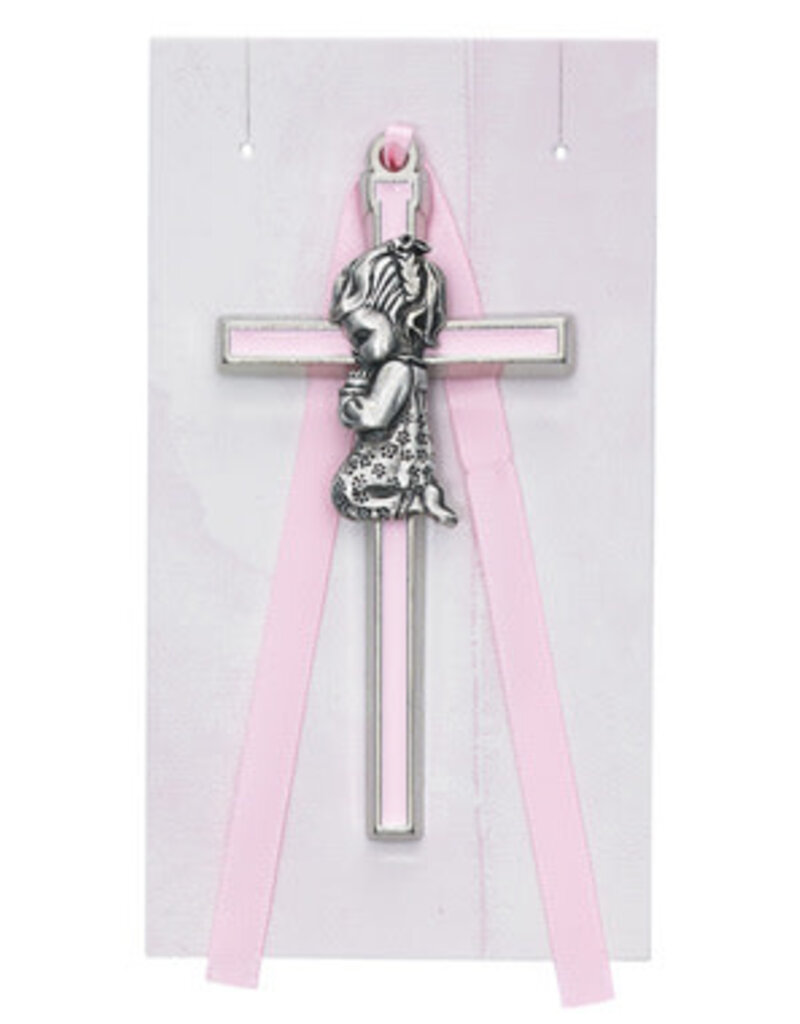 McVan 3 1/2" Pink Girl Crib Cross