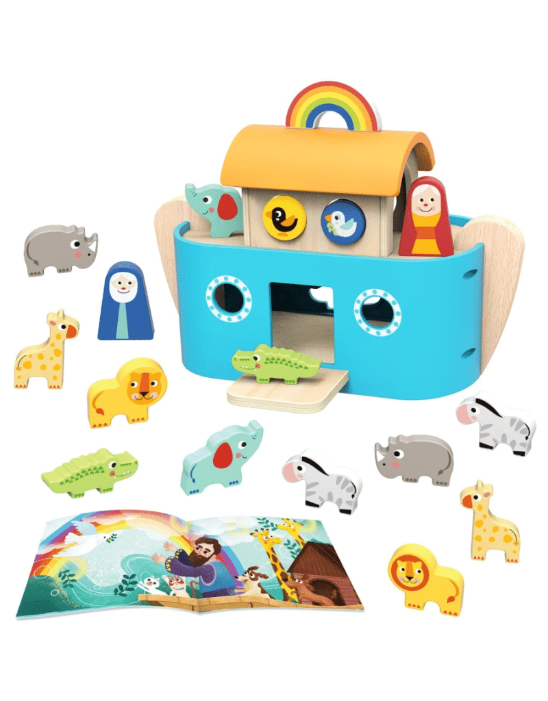 Wooden Noah’s Ark with Book (20 pc)