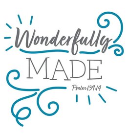 Scripture Swaddle: Wonderfully Made (Blue, 47×47)