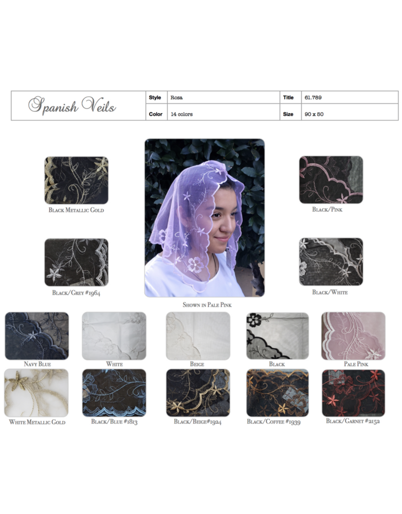 St. Stephen's Bookstore Spanish Mantilla Veil Rosa