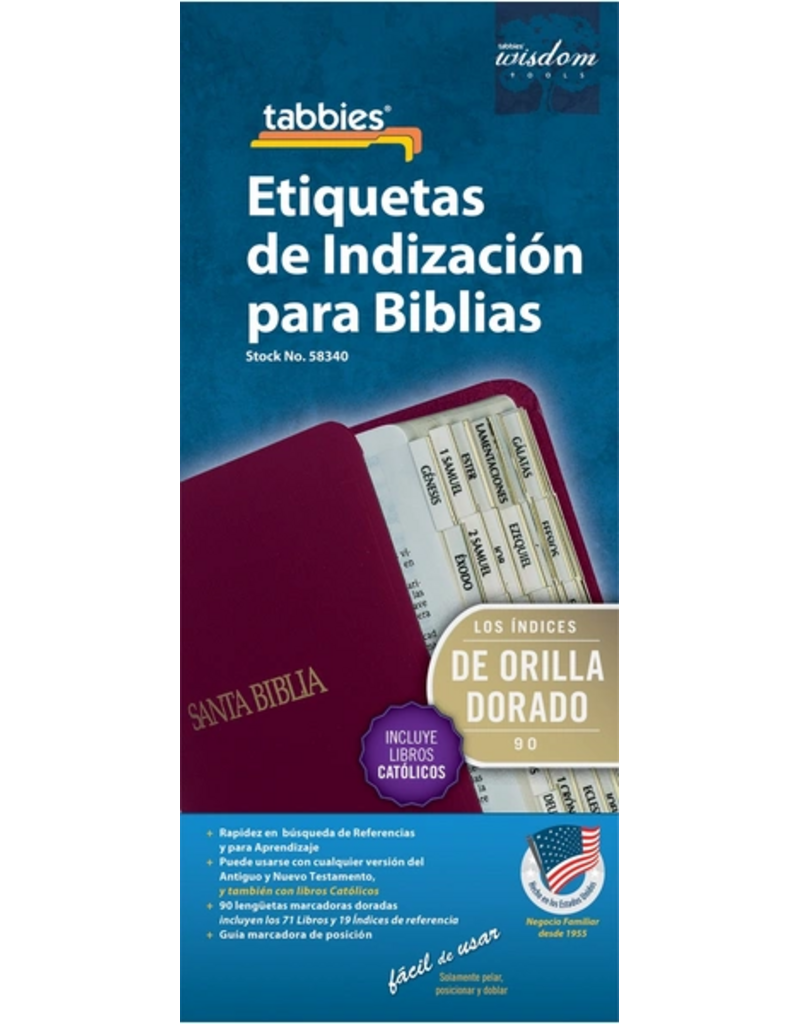 Tabbies Spanish Bible Tabs - Old & New Testament - Gold Edge