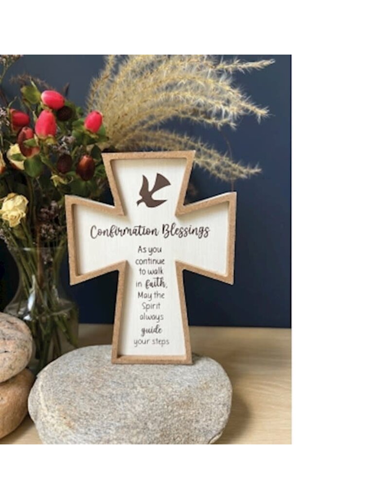 Abbey & CA Gift Confirmation Blessings Cross (5.5" x 4.25" x 1")