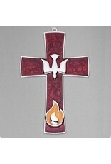 Roman, Inc Confirmation Wall Cross - Flame & Dove (7.5")