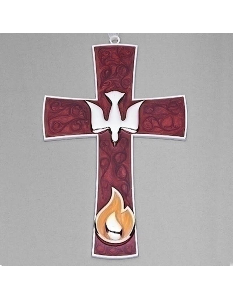 Roman, Inc Confirmation Wall Cross - Flame & Dove (7.5")