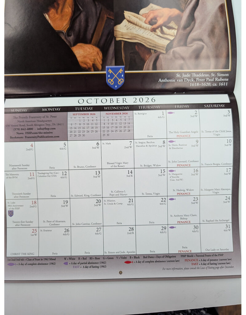 Sophia Institute Press 2026 Liturgical Calendar| The Apostles through the Year