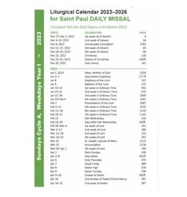 Pauline Books & Publishing Saint  Paul Daily Missal Calendar 2023-2026