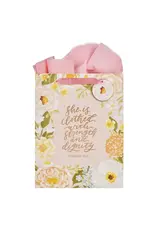 Christian Art Gifts Strength & Dignity Prov. 31:25 Gift Bag Large