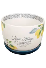 Christian Art Gifts Planter Lemons Rejoice Always 1 Thess. 5:16-18