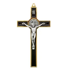 5.25" Gold-Tone St. Benedict Crucifix, Black