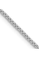 22" White Gold Box Chain, 14K, 1.1mm with Lobster Clasp Chain