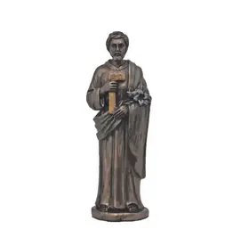 Goldscheider of Vienna 5"St. Joseph the Worker Statue in Cold Cast Bronze