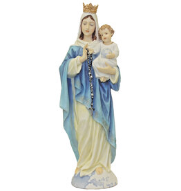 Goldscheider of Vienna 10" Our Lady of the Rosary Statue in Color