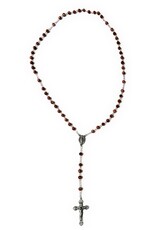 HMH Religious 6mm Round Genuine Gold Sand Bead  Rosary