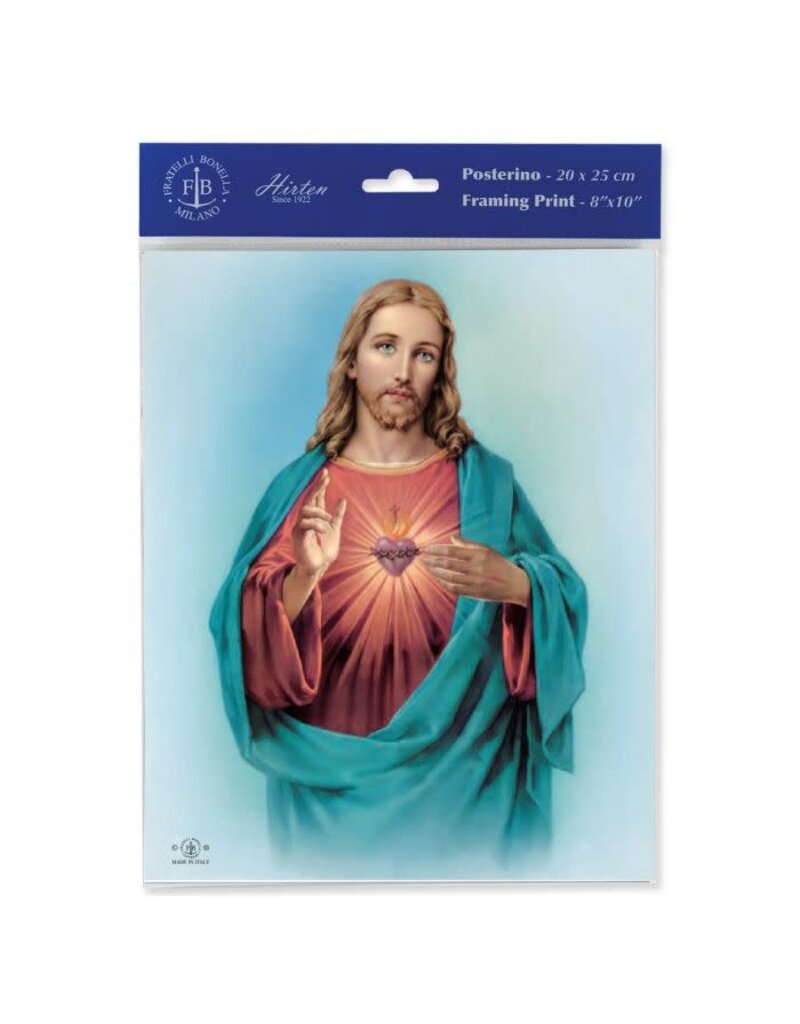 WJ Hirten 8" x 10" Sacred Heart (Print Only)