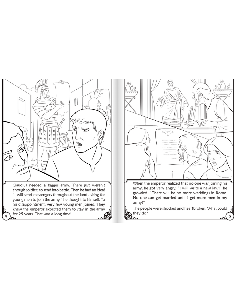 Herald Entertainment, Inc The Story of Saint Valentine: A Coloring Storybook (Brother Francis)