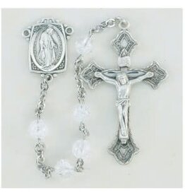 HMH Religious Tin Cut Crystal Aurora Borealis Rosary