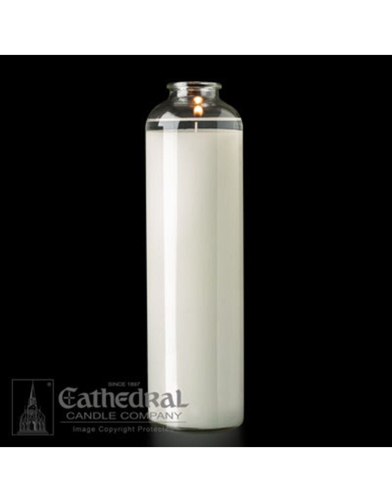 Cathedral Candle Co. 14 Day SacraLite Glass Sanctuary Light (Not Beeswax, Bottle Style, Box of 9)