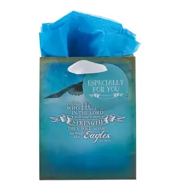 Christian Art Gifts On Wings Like Eagles - Is 40:31 Small Gift Bag