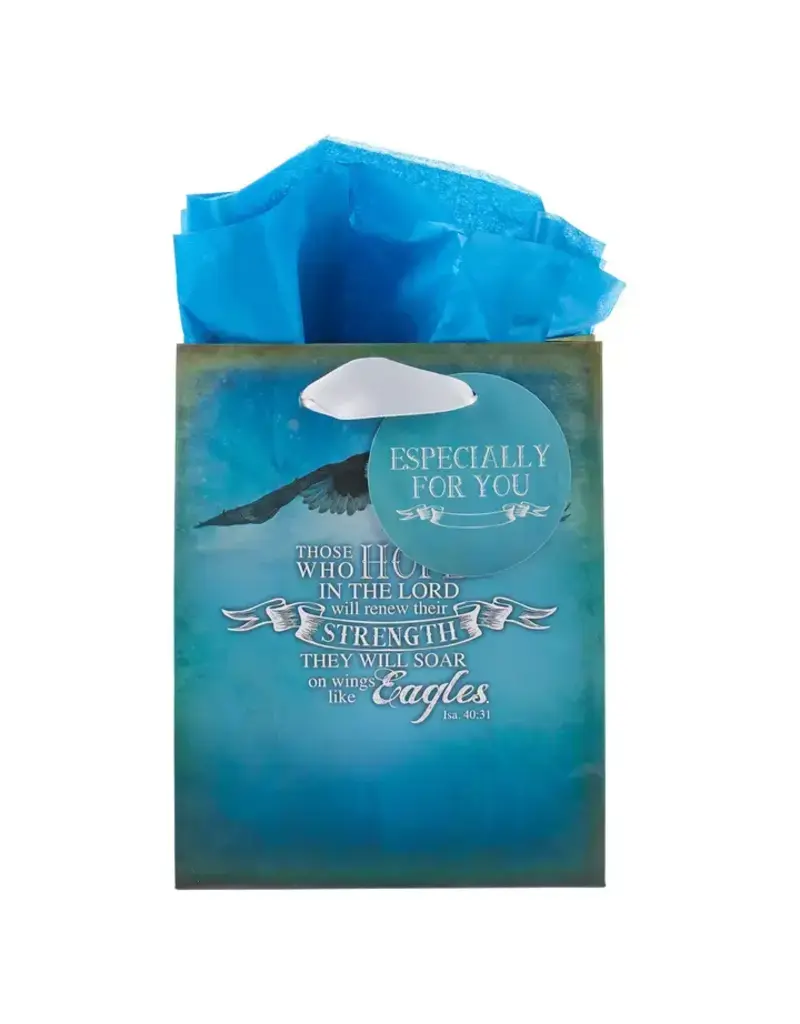 Christian Art Gifts On Wings Like Eagles - Is 40:31 Small Gift Bag
