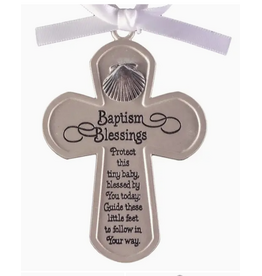 Abbey & CA Gift Baptism Cross Medal 3"