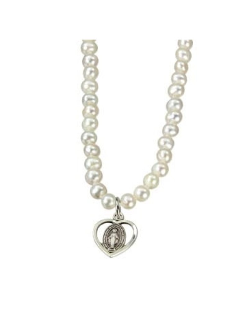 HMH Religious Freshwater Pearl First Communion Necklace
