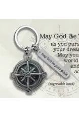 Abbey & CA Gift May God Be Your Guide- Compass Key Ring