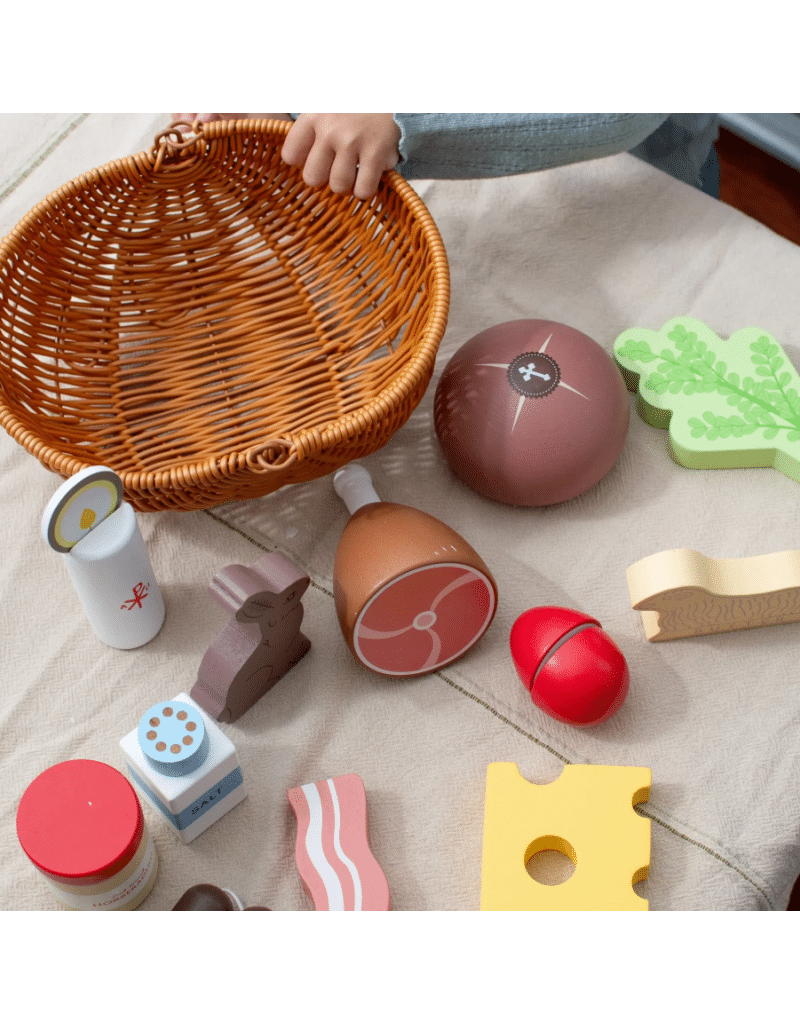 Shining Light Dolls Holy Saturday Easter Basket | Wooden Play Food Set