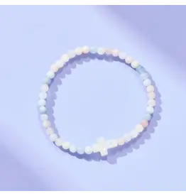 Holy Water Bracelet Holy Water Cross Bracelet in Morganite