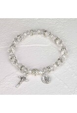 Lumen Mundi Clear Italian Crystal Bracelet with Miraculous Medal
