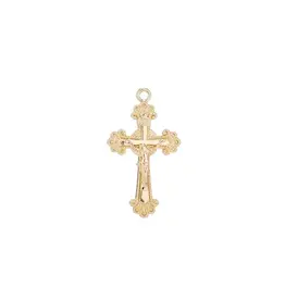 Aim Eternal 18k Gold Filled Ornate Cross Crucifix