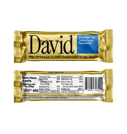 David Protein Bar - Chocolate Chip Cookie Dough