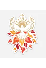 Be Still Prayer Space Holy Spirit Dove with Flames Sticker | Be Still Prayer Space