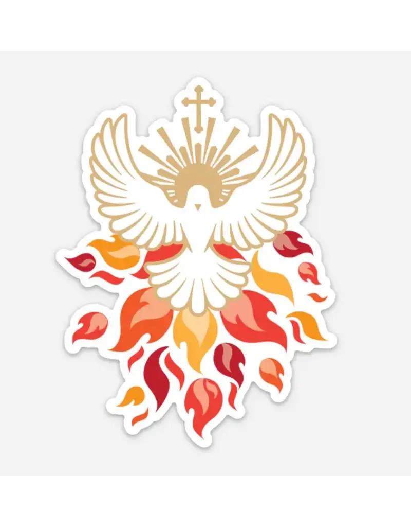 Be Still Prayer Space Holy Spirit Dove with Flames Sticker | Be Still Prayer Space
